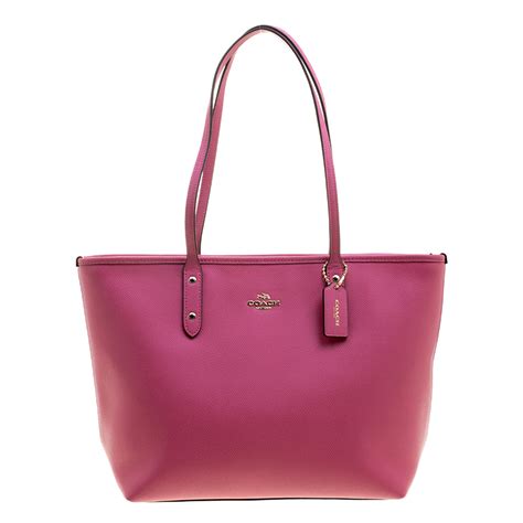 fake leather coach tote|coach leather tote with zipper.